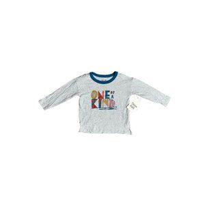 Open Edit Baby 12 Month Gray One Of A Kind Long Sleeve Crewneck Graphic Tee